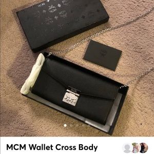 MCM crossbody wallet with chain